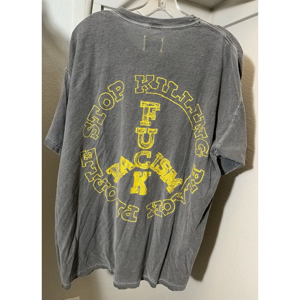 Diet Starts Monday “Fight The Power” F*** Racism Gray Graphic Tee Shirt Size XL